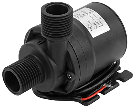 Fdit Bürstenlose Wasserpumpe, Tauch-DC 12V 30W 1000L/H 8M Aufzug, IP68 Leise Geräusch Arme Pumpe für Aquarien Brunnen Hydro Ponic Solar Zirkulation System