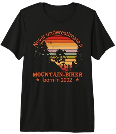 MTB Bike Ciclista Mountain-Biker Nacido 2002 Cumpleaños Bici Camiseta Premium