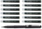 Pentel Pinsel Pen Füllfederhalter, Schwarz (mit 12 Patronen, schwarz)