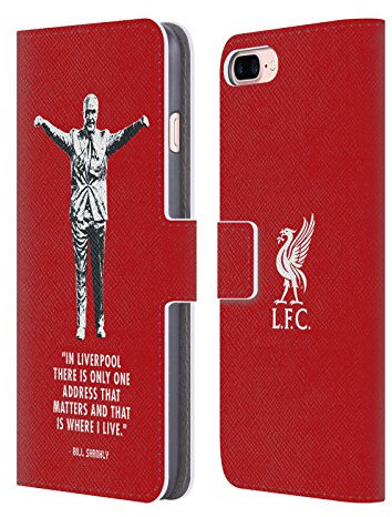 Head Case Designs Officially Licensed Liverpool Football Club Liverpool Bill Shankly Quotes Leather Book Wallet Case Cover Compatible With Apple iPhone 7 Plus/iPhone 8 Plus