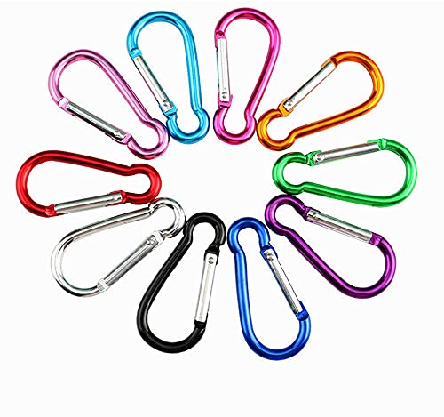 QitinDasen 30 Pieces Gourd-Shaped Multifunction Aluminum Carabiner Keychain Clip, 5 cm Mini Carabiner Keychain Snap Hook (Not for Climbing)