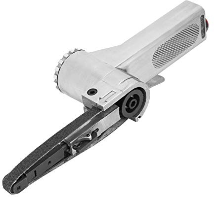 Ponceuse à bande pneumatique, machine pneumatique de ponceuse à bande 16000rpm, 1/4 ponceuse à bande pneumatique pour le meulage des pièces de soudage 10 x 330mm/20 x 520mm(10x330mm)