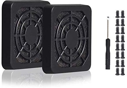 Easycargo 4pcs 50mm Fan Filter Grill Black with Screws (50mm)