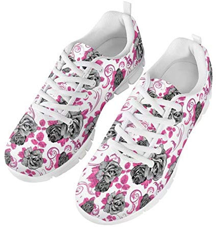 chaqlin Rose Chaussures de Course Courir Entraînement Sportif Chaussure de Basketball Entraînement Multisports Homme Femme Taille 41 EU