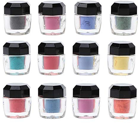 12 Epoxidharz Farbe, Thermochromic Pigment Harz Magisches Pulver Farbe Ändern Harz Schmuckherstellung Mica Pulver Powder Für Seife Epoxy Epoxydharz Kunstharz Gießharz