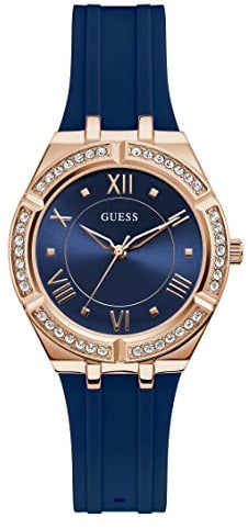 GUESS Femmes Analogique Quartz Montre avec Bracelet en Silicone GW0034L4