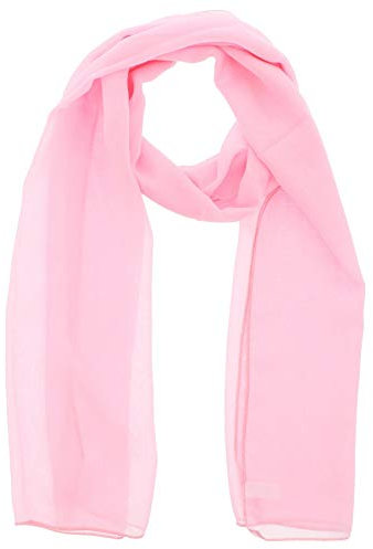 WESTEND CHOICE Ladies Chiffon Scarves Women Plain Neck Scarf Soft Headwrap Girls Headscarf Sheer Wrap women's scarves & wraps 150x45 cm (Light pink)