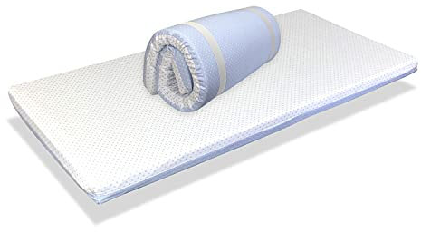 DORMISSIMO Kinder reisematratze 120X60 MIMO BLAU Höhe 5 cm - Abnehmbarer, waschbar, antibakteriell und leicht zu tragen