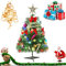 50cm Mini Weihnachtsbaum,Weihnachtsbaum klein beleuchtet,Künstliche kleine tannenbäume,Mini Weihnachts Baum mit LED Lichterketten,Christbaum,Weihnachtsbaum künstlich klein,Weihnachts Baum klein
