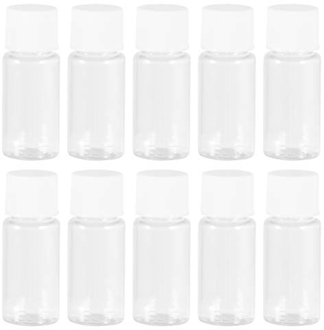 KALLORY 25 Stück Mini-Probenflaschen 10 Ml / 0. 33Oz Nachfüllbare Transparente Toilettenartikel Flüssigkeiten Shampoo Lotion Flaschen Behälter Spender für Kosmetische Probe