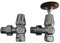 Traditional Radiator Valves - Manual Radiator Valves with Polished Chrome Finish - Traditional Design 1/2 x 15mm Angled Radiator Valves