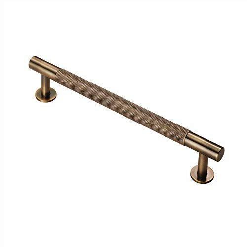 Carlisle Brass Knurled Pull Handle – 160mm Antique Brass Cupboard & Drawer Handle - Antique Brass