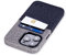 Dockem Wallet Case for iPhone 13 Pro with Built-in Metal Plate for Magnetic Mounting & 2 Credit Card Holder Pockets: Luxe M2, Canvas Style Synthetic Leather (6.1 iPhone 13 Pro, Black and Grey)