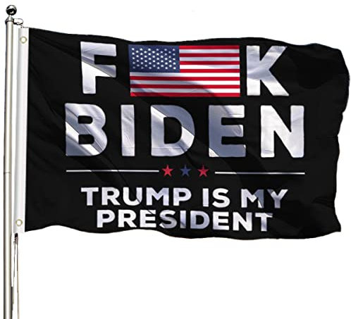 F-ck Biden-Flagge Trump is My President Flagge, 90 x 152 cm, mit 2 Messingösen, für Präsident 2024, Innen- und Außendekoration