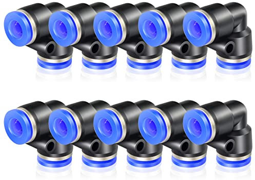 ERGAOBOY 10 Pcs Coude 4mm Tube OD Push to Connect Tube Pneumatique Raccords Push Lock (PV4)