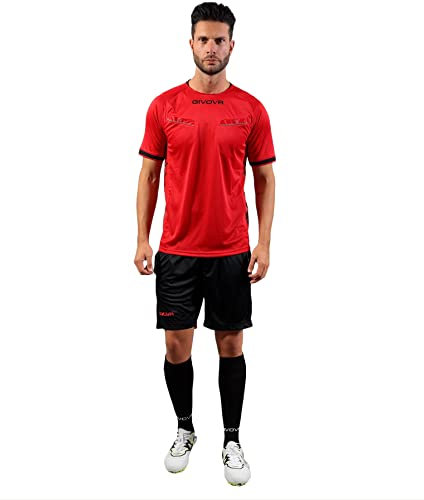 Givova Herren Kita08-1210-l Langes Trikot, rot/schwarz, L