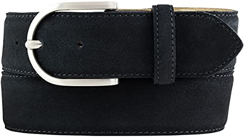 BELTINGER Damen-Gürtel aus Veloursleder 4 cm | Wildleder-Gürtel 40mm Mit Runder Schnalle