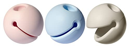 MOLUK MOX Spielball, 3er Set, innovatives Spielzeug aus Silikon, Lernspielzeug ab 0+ Monaten, Pastell