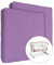 2x Jersey 100% Baumwolle Spannbetttuch für 90x55cm Baby Nachttisch Kinderbett Matratze (Violett)