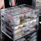 Guolich 5 Tier Nail Art Decoration Storage Box Transparent Acrylic Nail Art Jewelry Accessories Storage Box Rack Shelf Display Stand Holder for Cosmetic Jewelry