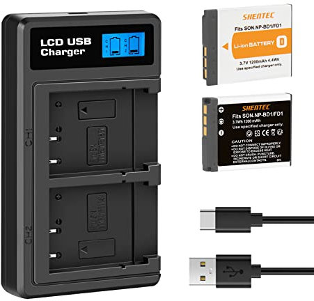 Sentec 3.7V 1200mAh Li-ION Batterie pour NP-BD1 NP-FD1 NP-FD1 Cyber-Shot DSC-G3,DSC-T2,DSC-T70,DSC-T75,DSC-T77,DSC-T90,DSC-T200,DSC-T300,DSC-T700,DSC-T900