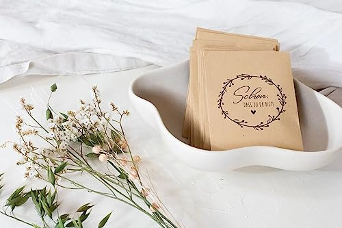 Gastgeschenke Blumensamen 'schön, dass du da bist!' floral