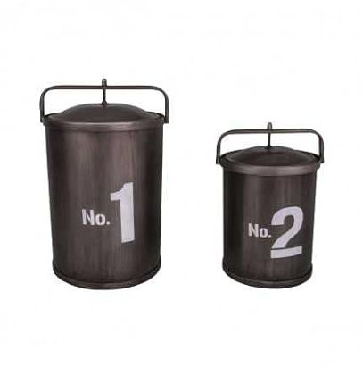 Antic Line Set 2 poubelles Style Industriel