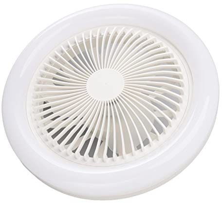 Saluaqui Ceiling Fan with Lights, Low Profile 36W Ceiling Fan with Adjustable Lights and Remote, 9.5 Small Noiseless E27 LED Fan Lamp for Living Room Dining Room Bedroom Kitchen Office, White