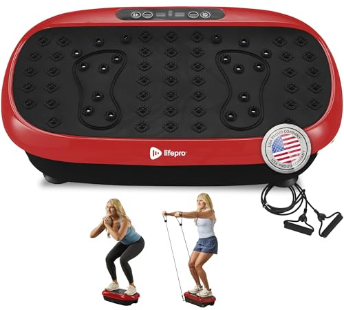 Lifepro HexaPlate Lite Vibration Plate Exercise Machine with Magnetic Acupoints - Full Body Vibration Platform for Beginners and Recovery - Lymphatic Drainage Massager for Muscle Toning and Fitness