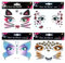 ALEGRE 4 Blätter Gesichtstattoo Karneval Herzen Face Art Sticker,Schmetterling Tattoo Gesicht,Katze Temporäres Face Tattoo,Leopard Gesichtstattoo Glitzer Gesicht Aufkleber für Motto Party,Fasching