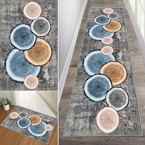 Baoeray Teppich Läufer Flur rutschfest Waschbar Küchen Teppich 40 * 150cm Lang Teppichläufer Weich Küchenläufer Teppichmatten Fur Korridor Schlafzimmer Wohnzimmer Meterware Anpassbar