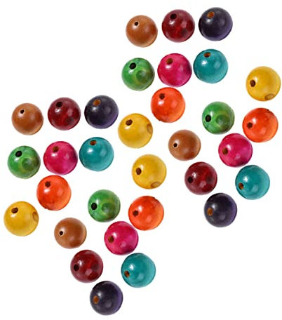 OATIPHO 200st Runde Perlen Perlenarmbänder Karneval-perle Perlen Für Die Herstellung Von Armbändern Lose Perlen Mit Loch Antike Perle Naturholzperlen Kind Hölzern Edelsteinperlen Protokoll