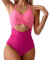 XDSP Maillot de Bain Femme 1 Pièces Bain Slim Grande Taille Bikini athlétique Maillot Monokinis D'été Sexy Dos Découvert Col en U Swimsuit Elégant Swimwear Plage Océan Surf Plongeon