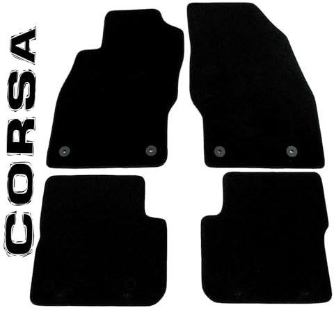 AUTOTEPPICH-STYLERS Q100+ Fußmatten Set passend für Opel Corsa D + E 2006-2019 Matten Autoteppiche Passform