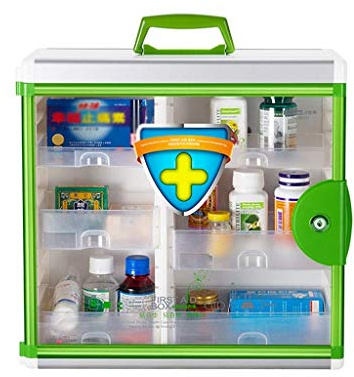 Erste-Hilfe-Kasten, abschließbar, Erste-Hilfe-Kasten, medizinisch, mit Glastür, Wandhalterung, Aluminium, medizinischer Schrank, Spind, Haushaltswaren, Erste-Hilfe-Kasten, Krankenschwesterbüros