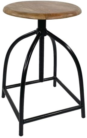 Drehhocker Barhocker Hocker Drehstuhl höhenverstellbar Massivholz schwarz matt