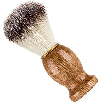 Healeved Brosse à Barbe Bois Naturel Avec Poils Nylon Pour Rasage Professionnel Brosse Moustache Pour Hommes Soin Facial Humide Outil Pratique Et Antidérapant