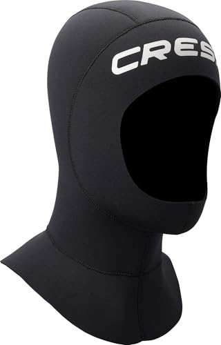 CRESSI Resilient Hood 3mm - Capucha Unisex con Cuello Redondo en Neopreno de Doble Forro Negro de 3mm, Ideal para Buceo, Snorkel y Deportes Acuático