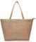 KALIDI Straw Beach Bag for Women Straw Tote Bag with Zip Large Handbag Summer Holiday Bag