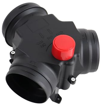 Inscrip 90mm bis 75mm 3-Wege Ventil Klappe, Einstellbare Entlüftungsleitung für Luft Diesel Heizung T-Abzweigverteiler Rohrverbinder Passend für Auto, LKW, Wohnmobil, Dieselheizungskanalanschluss (B)