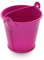 Hrlace Lot de 2 mini seaux multicolores - Mini pots de fleurs en métal - À suspendre - Pour mariage, fête, baptême, bonbons - Décoration de table avec poignée de transport - Rouge rose