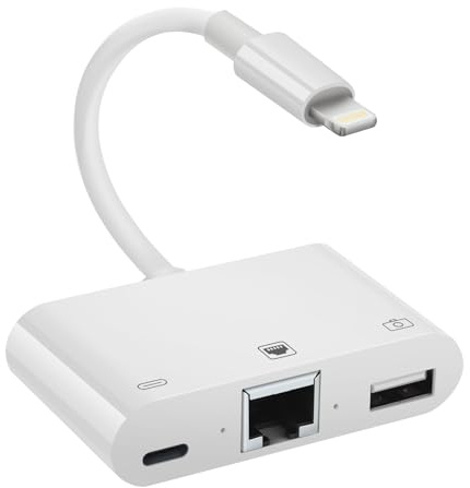 Adattatore di rete Lightning e tipo C a RJ45 Ethernet Adapter