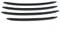 Elchuiaby Baguette de poignée de porte pour BMW Série 5 520li F10 2011-2017 en acier inoxydable Noir