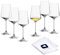 LEONARDO HOME Lot de 6 verres Riesling Pucini - Avec chiffon de polissage - Verres à vin lavables au lave-vaisselle (400 ml) - Résistants aux chocs et adaptés à un usage quotidien - 040992