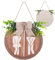 Derwrtup Señal de baño para la puerta, carteles divertidos del baño - Señal de puerta divertida | Decoración interior rústica, adorno colgante con cuerda para la casa de campo, hogar