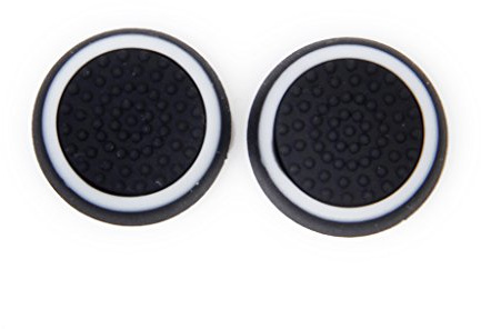 Tecla universal de doble color no brillante para mando de PS4, PS3, Xbox One, Xbox 360, de silicona, color blanco (paquete de 2)