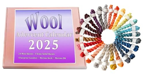 Adventskalender zum Stricken – 24 Tage Weihnachten mit Wolle zum Stricken, kreative Projekte für festliche Häkelarbeiten – für Frauen, Mütter, Mädchen und