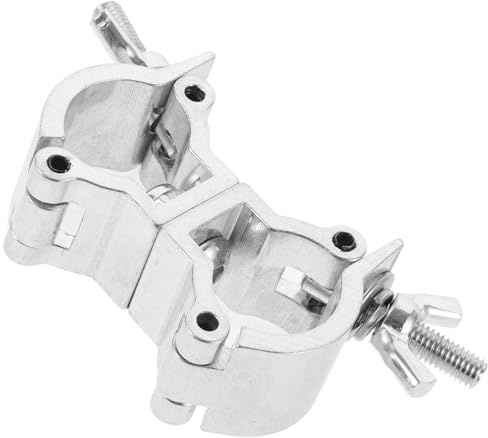 STOBAZA Aluminum Alloy Double Clamp Round Tube Cross Light Mount for Stage and Dj Truss Lightweight Pole Holder with Secure Fit and Design