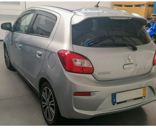 DGA Windabweisersatz kompatibel mit Mitsubishi Space Star/Mirage 2013- (4-teilig), Rauchgrau