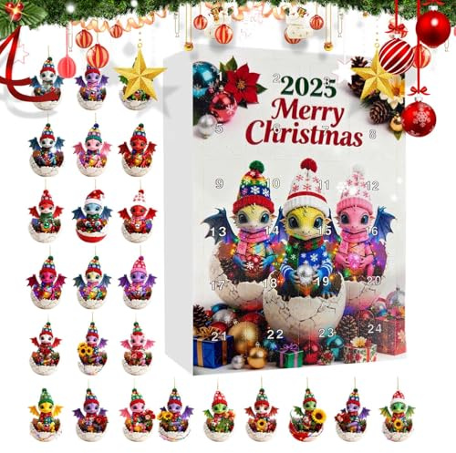 Weihnachts Countdown Ornamente 2D Acryl Adventsdekoration